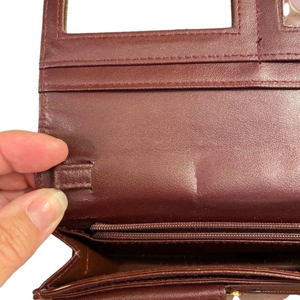 BUXTON Wristlet/Clutch Wallet Cognac/Brown Color Buxhyde